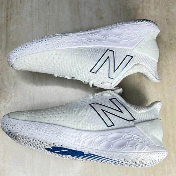 New Balance Fresh Foam Lav V2 White Blue Tennis Shoes size 9Mens 10.5Womens